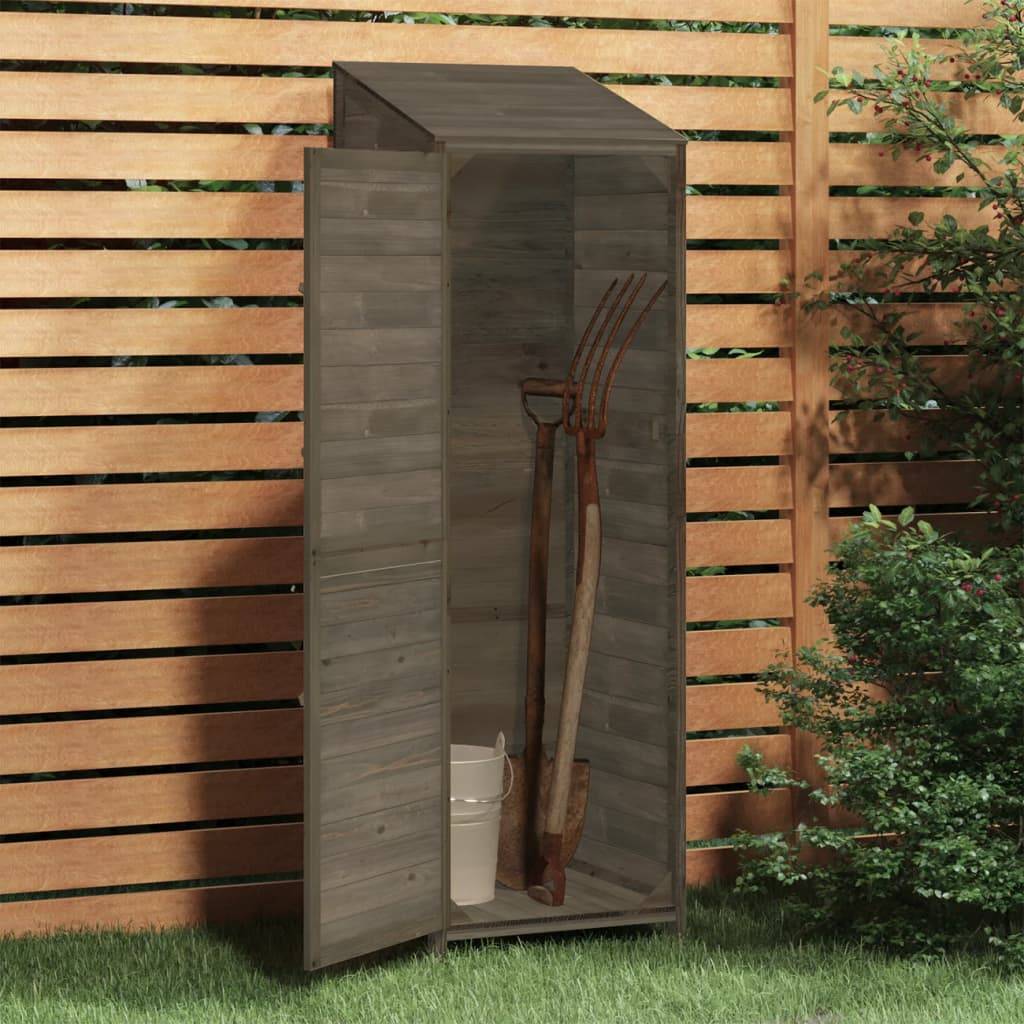 Abri de jardin 0.29m² - Cabane de jardin - Remise de jardin Anthracite 55x52x174,5 cm Bois de sapin solide MAISON CHIC - Image 3