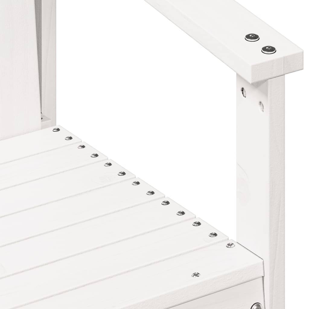 Vidaxl - Chaise de jardin blanc 62x56x77 cm bois de pin massif vidaXL 832626 - Image 4