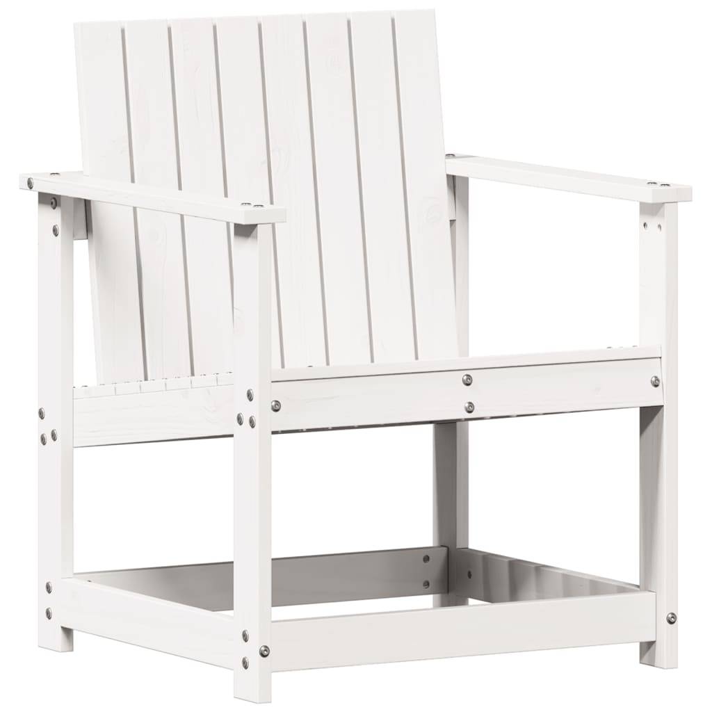 Vidaxl - Chaise de jardin blanc 62x56x77 cm bois de pin massif vidaXL 832626 - Image 2