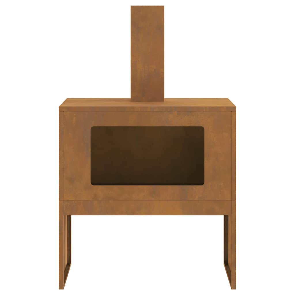 ComfortXL - Brasero avec cheminée de jardin 96cm en acier design Marron – ComfortXL Outdoor Living - Image 6