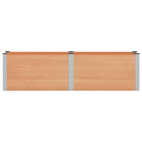 ComfortXL - Jardinière surélevée WPC aluminium jardin terrasse potager 200cm marron - ComfortXL Outdoor Living - Image 3