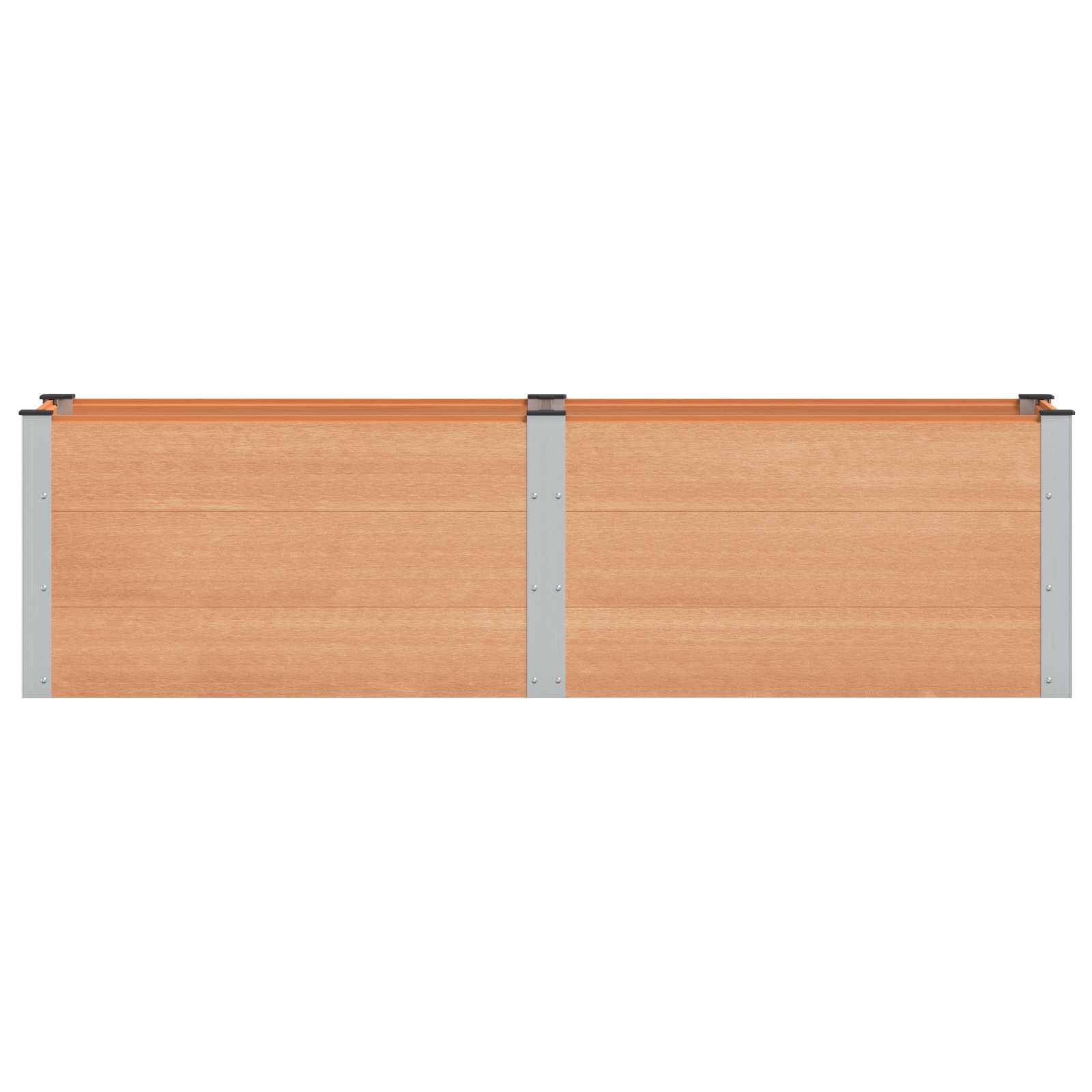 ComfortXL - Jardinière surélevée WPC aluminium jardin terrasse potager 200cm marron - ComfortXL Outdoor Living - Image 3