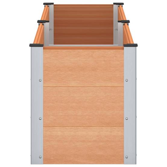 ComfortXL - Jardinière surélevée WPC aluminium jardin terrasse potager 200cm marron - ComfortXL Outdoor Living - Image 4