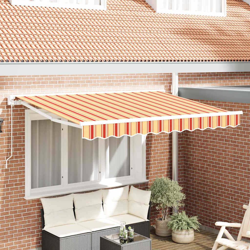Store banne | Auvent Rétractable Multicolore 350 x 200 cm Polyester et métal Maison Chic - Image 2