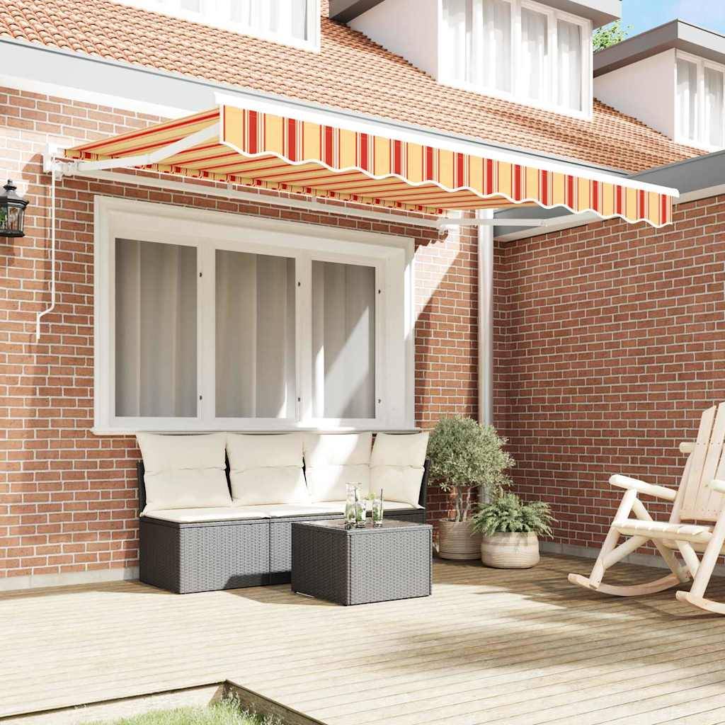 Store banne | Auvent Rétractable Multicolore 350 x 200 cm Polyester et métal Maison Chic - Image 3