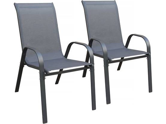 Fauteuil Jardin Textilène "cordoba" - Phoenix - Lot De 2 - Anthracite -habitat Et Jardin - Image 1