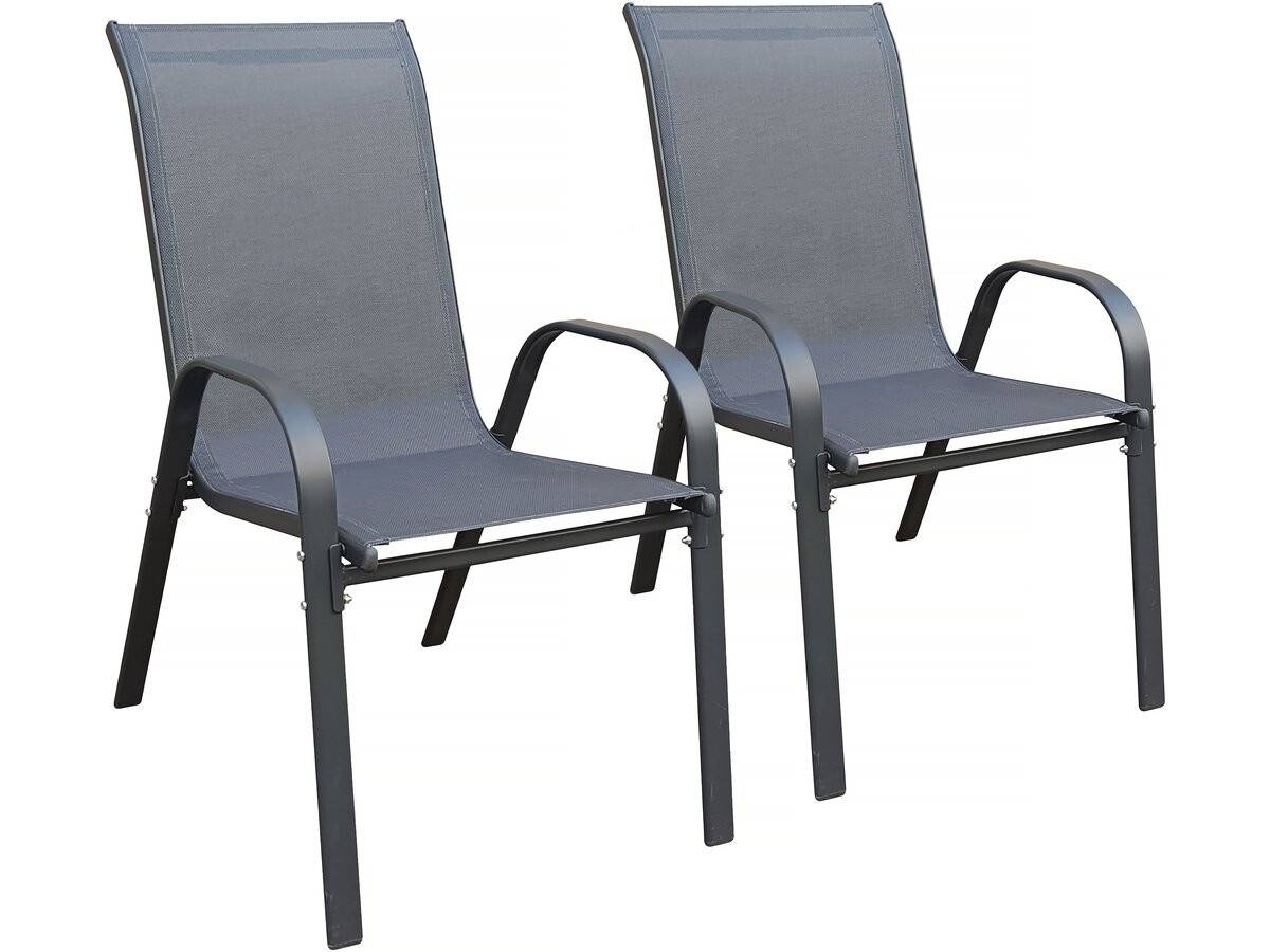 Fauteuil Jardin Textilène "cordoba" - Phoenix - Lot De 2 - Anthracite -habitat Et Jardin - Image 1