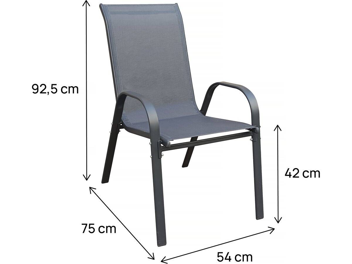 Fauteuil Jardin Textilène "cordoba" - Phoenix - Lot De 2 - Anthracite -habitat Et Jardin - Image 3