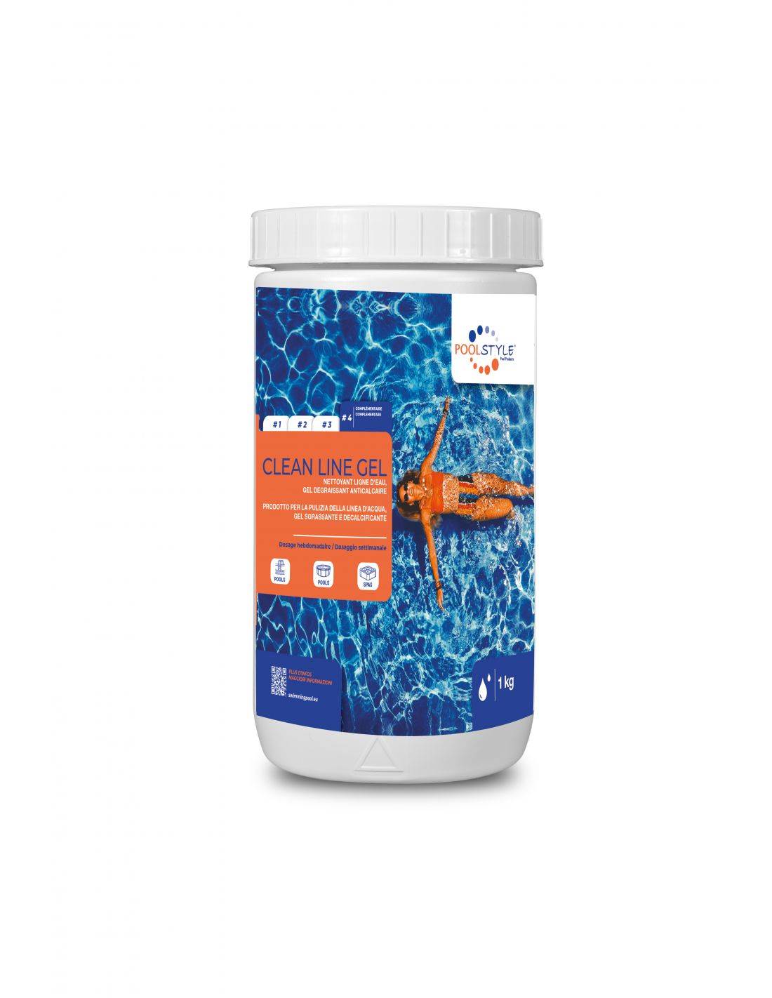 Nettoyant ligne d'eau 1kg gel 783000010-PSL - POOLSTYLE - PSL-500-0018