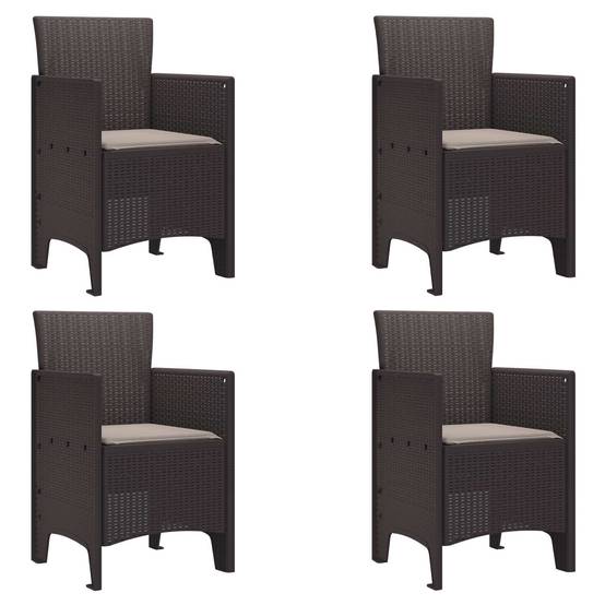 PANGIVO - Chaise de jardin polypropylène marron 53 x 49 x 85 cm, Poids :24.6kg - PANGIVO - Image 1