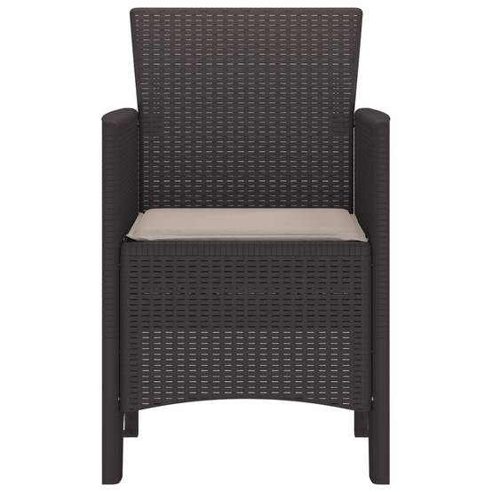 PANGIVO - Chaise de jardin polypropylène marron 53 x 49 x 85 cm, Poids :24.6kg - PANGIVO - Image 3