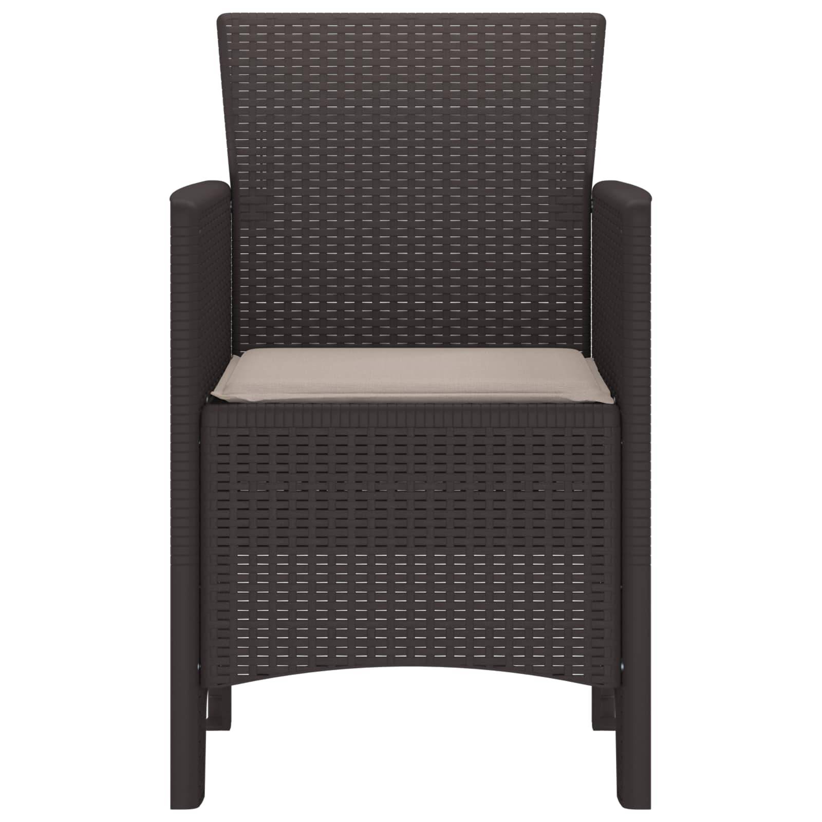 PANGIVO - Chaise de jardin polypropylène marron 53 x 49 x 85 cm, Poids :24.6kg - PANGIVO - Image 3