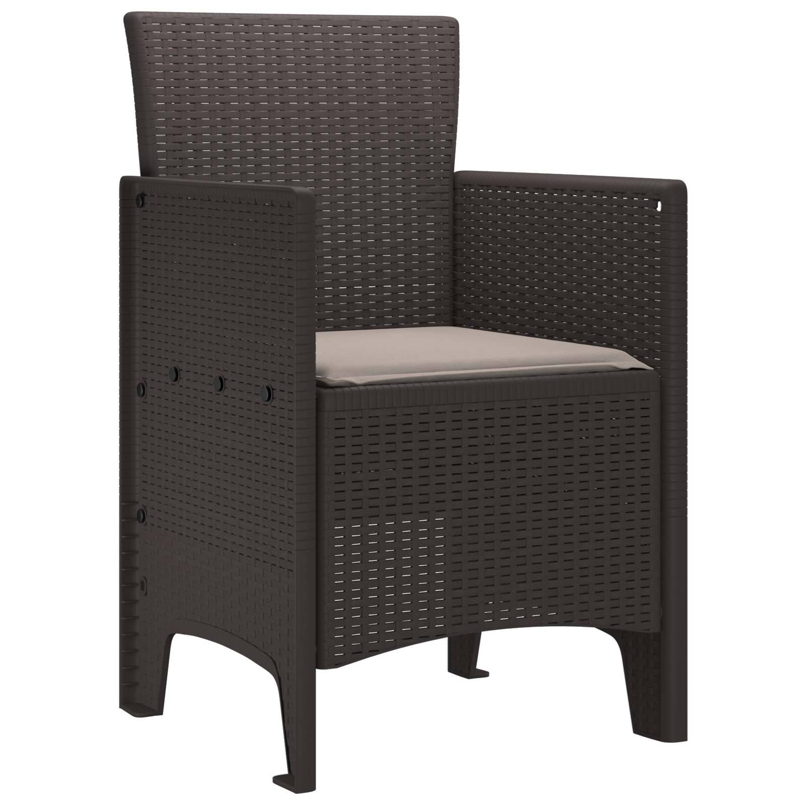 PANGIVO - Chaise de jardin polypropylène marron 53 x 49 x 85 cm, Poids :24.6kg - PANGIVO - Image 2