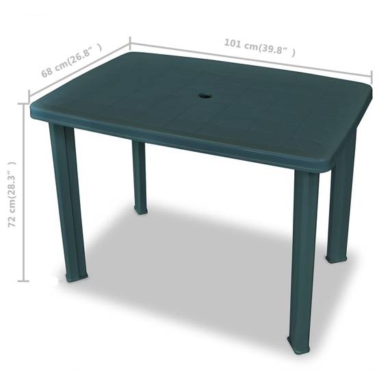 Ensemble Repas Jardin 3 Pièces Plastique Pliable pour Terrasse Camping Vert – ComfortXL Outdoor Living - Image 10