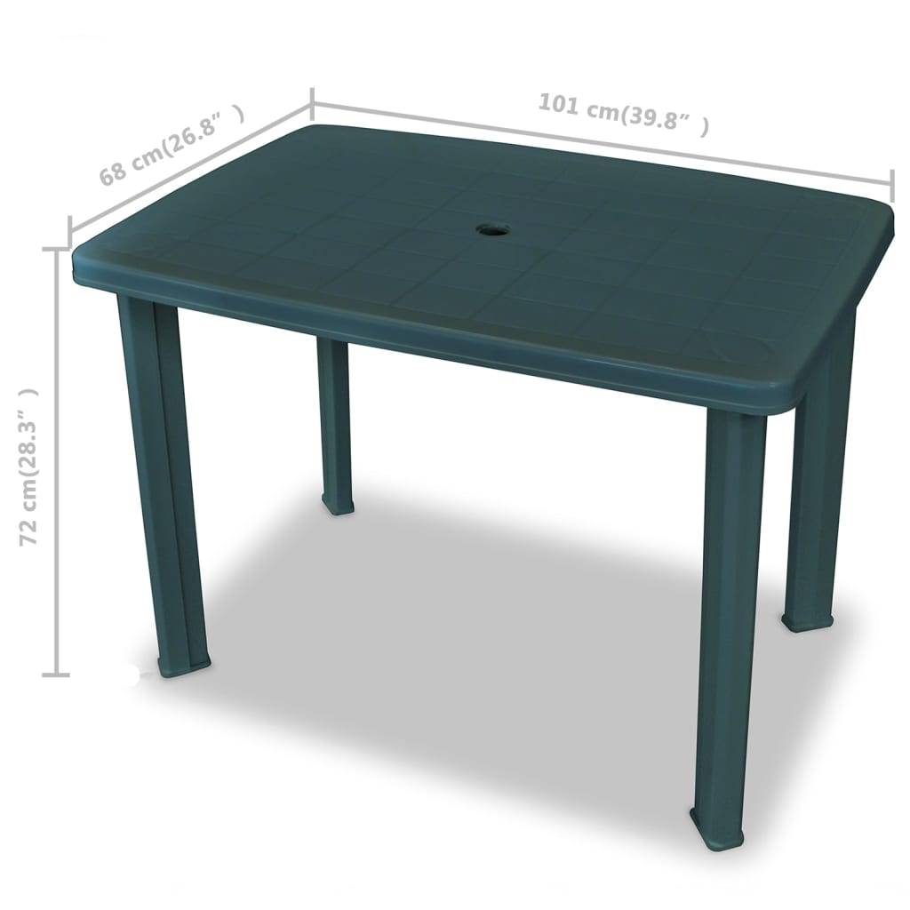 Ensemble Repas Jardin 3 Pièces Plastique Pliable pour Terrasse Camping Vert – ComfortXL Outdoor Living - Image 10