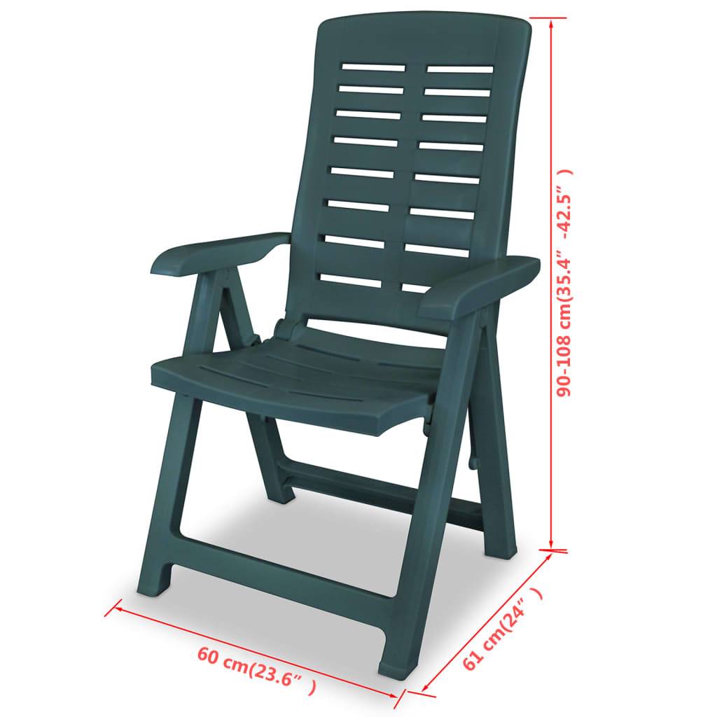 Ensemble Repas Jardin 3 Pièces Plastique Pliable pour Terrasse Camping Vert – ComfortXL Outdoor Living - Image 4