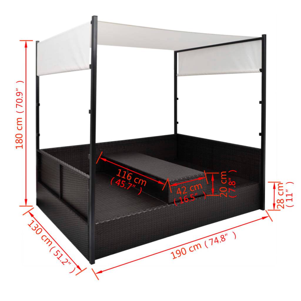 Prolenta Premium - Store banne  Wythen Rouge  190 X 130 X 180 cm  - P87209R - Image 5