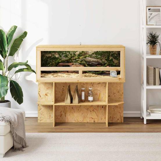 Vidaxl - Base de Terrarium avec étagère Marron 100 x 40 x 50 cm OSB vidaXL 876740 - Image 5
