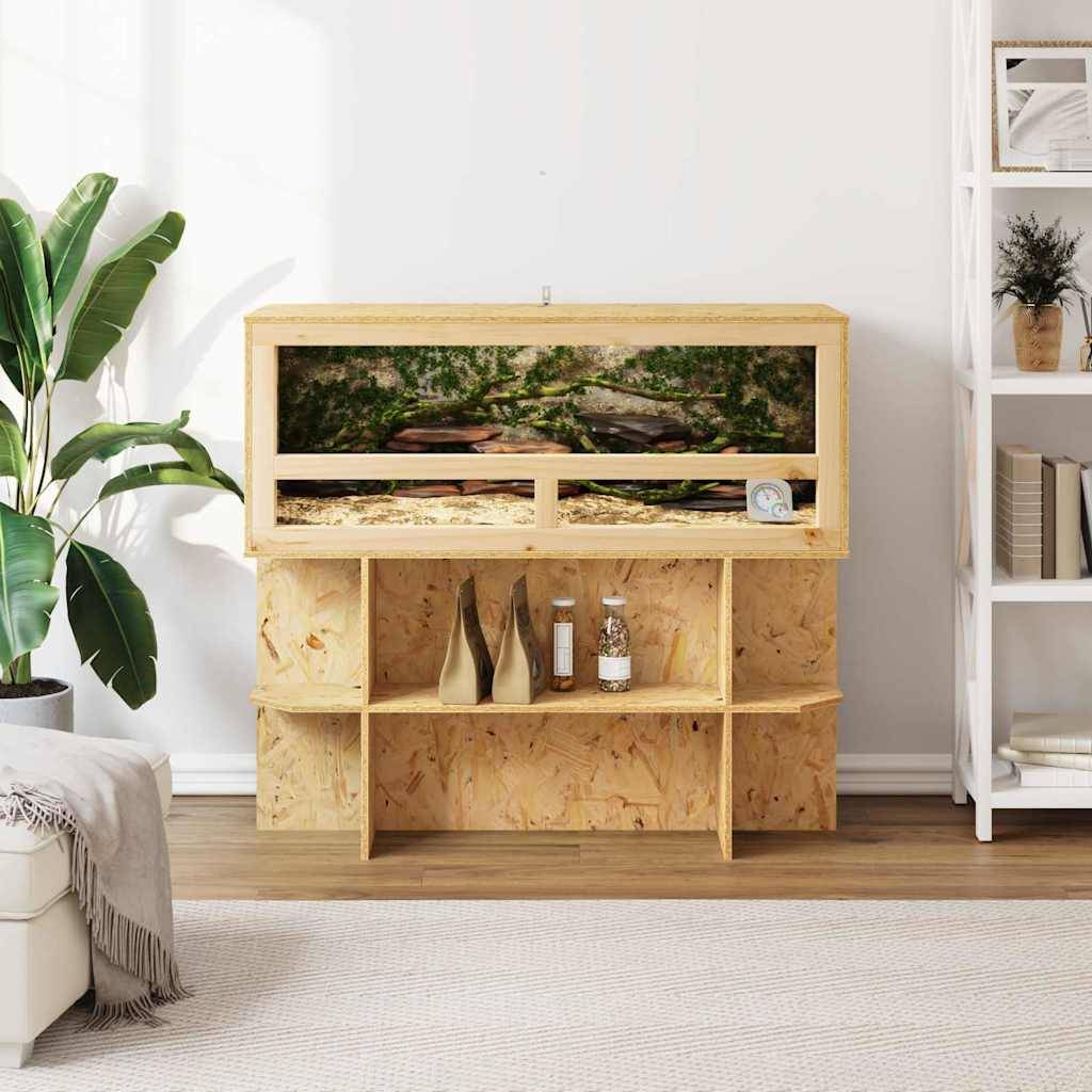 Vidaxl - Base de Terrarium avec étagère Marron 100 x 40 x 50 cm OSB vidaXL 876740 - Image 5