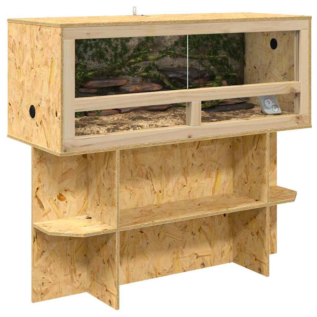 Vidaxl - Base de Terrarium avec étagère Marron 100 x 40 x 50 cm OSB vidaXL 876740 - Image 4
