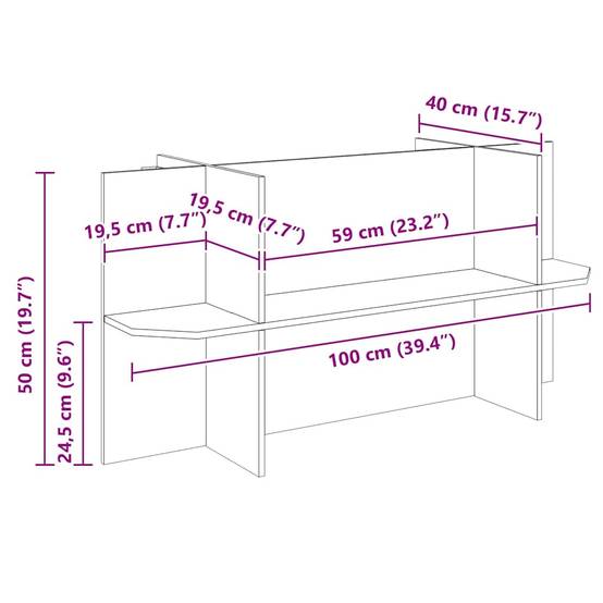 Vidaxl - Base de Terrarium avec étagère Marron 100 x 40 x 50 cm OSB vidaXL 876740 - Image 3