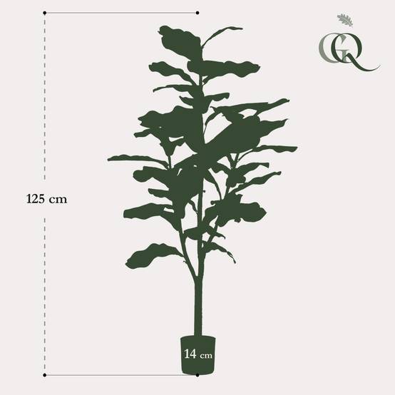 Ficus Lyrata plante artificielle h125cm, Ø14cm- La Green Touch - Image 3