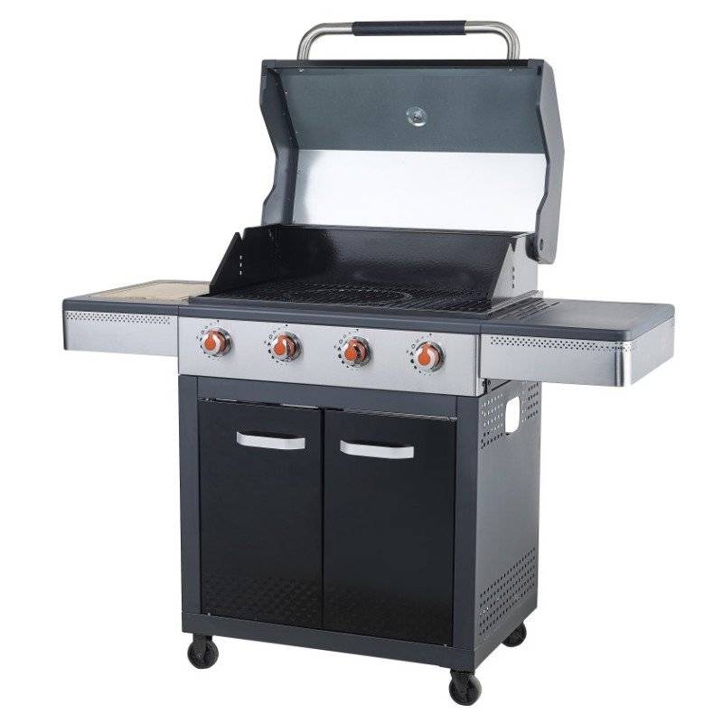 Barbecue gaz Noa 4 feux – BRASERO BY FAVEX – 16 kW – Plaque + grille fonte – Housse incluse - Image 2
