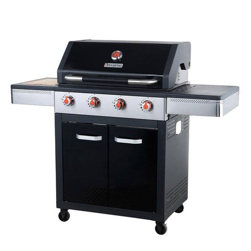 Barbecue gaz Noa 4 feux – BRASERO BY FAVEX – 16 kW – Plaque + grille fonte – Housse incluse - Image 1