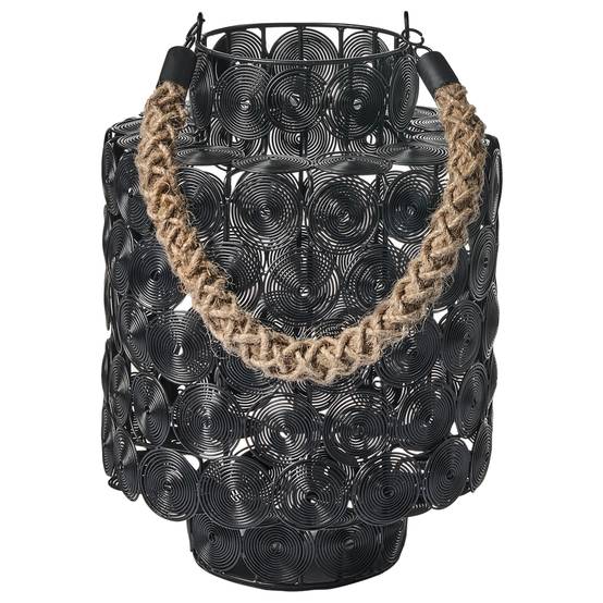Beliani - Lanterne Métal Noir MMOJSTIR - 25x25x35- Beliani - Image 4