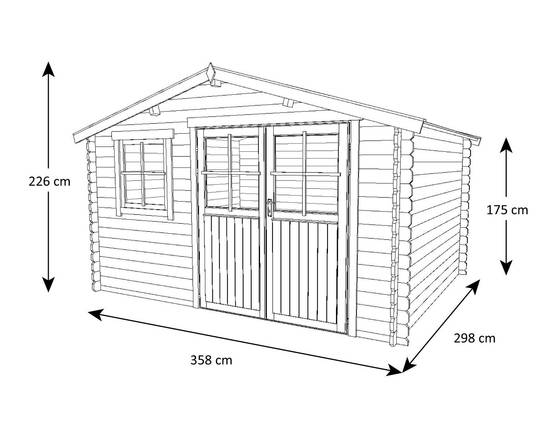 Abri de jardin bois marron 10,5 m2 Saturne - Image 3