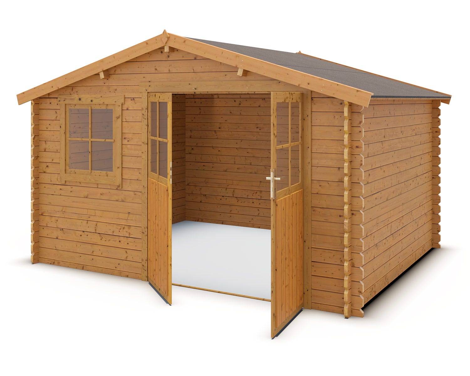 Abri de jardin bois marron 10,5 m2 Saturne - Image 2