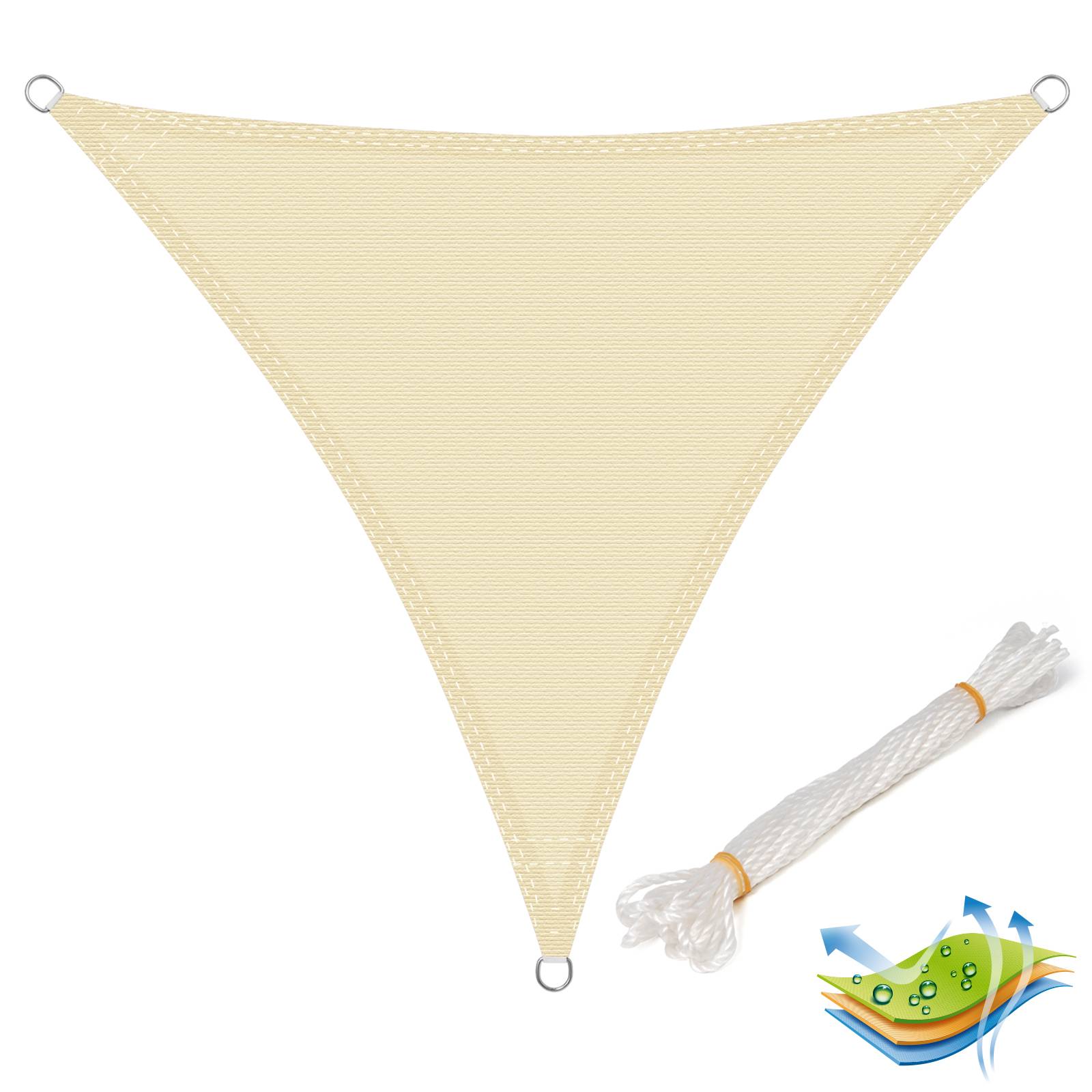 Toile de parasol Voile d'ombrage carrée imperméable, toile d'ombrage d'extérieur, de jardin et de terrasse (sculpture Mandala, 1,5x1,5m)-Lytech - Image 7