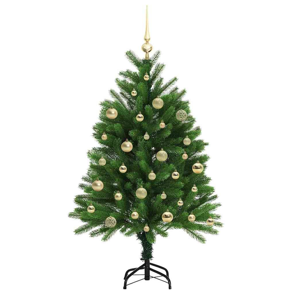 Sapin de Noël | Arbre de Noël avec 150 LED avec support Vert 120 cm PE Maison Chic - Image 4