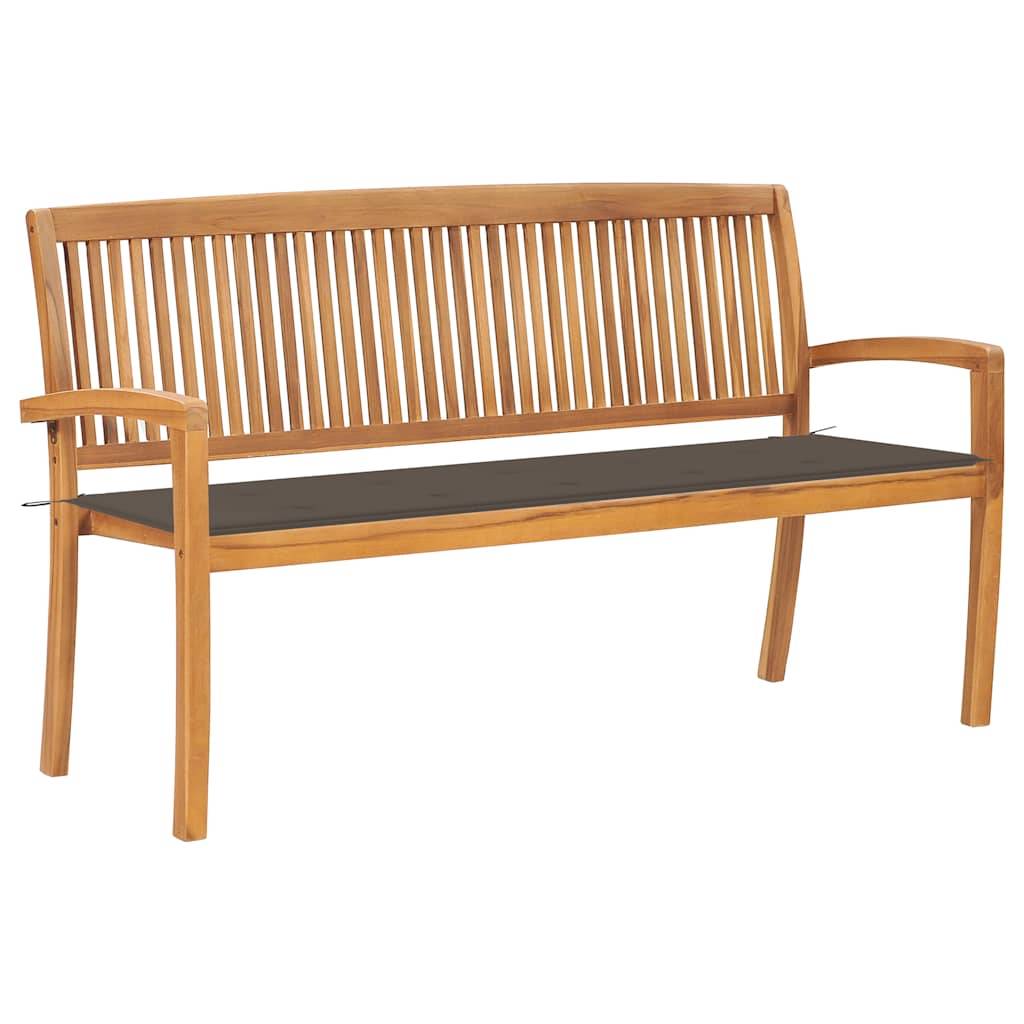 PANGIVO - Banc de jardin bois de teck naturel 159 x 57.5 x 90 cm, Poids:31.94kg - PANGIVO - Image 1