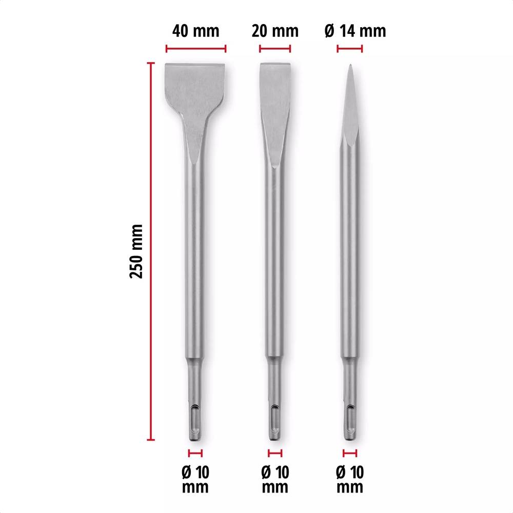 Einhell - Coffret de burins SDS Plus , 3 pièces - Image 2