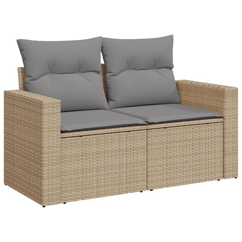 Vidaxl - Salon de jardin avec coussins 7 pcs beige résine tressée vidaXL 3274819 - Image 7