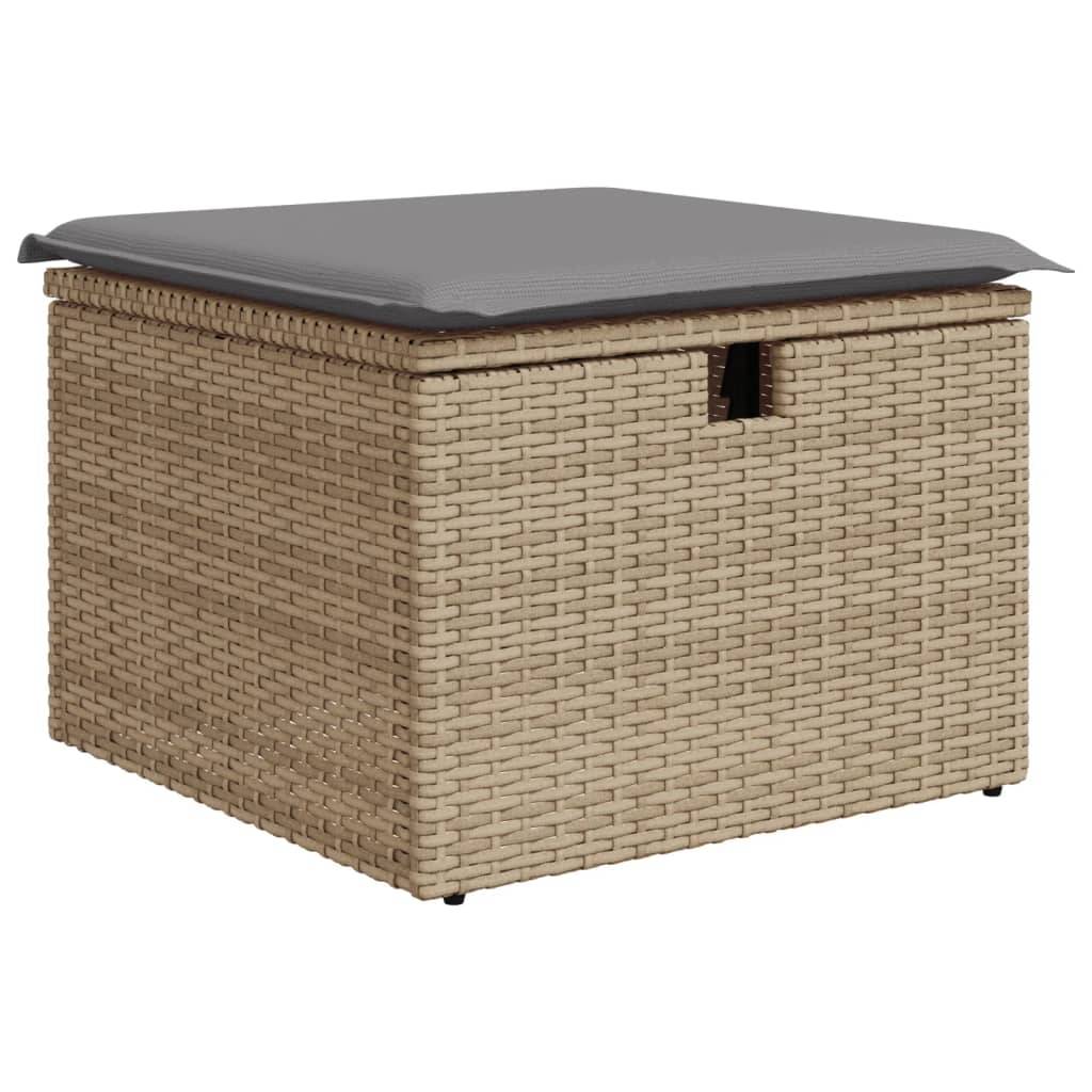 Vidaxl - Salon de jardin avec coussins 7 pcs beige résine tressée vidaXL 3274819 - Image 8