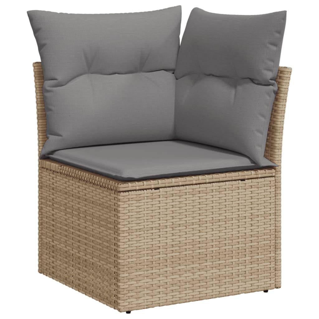 Vidaxl - Salon de jardin avec coussins 7 pcs beige résine tressée vidaXL 3274819 - Image 10