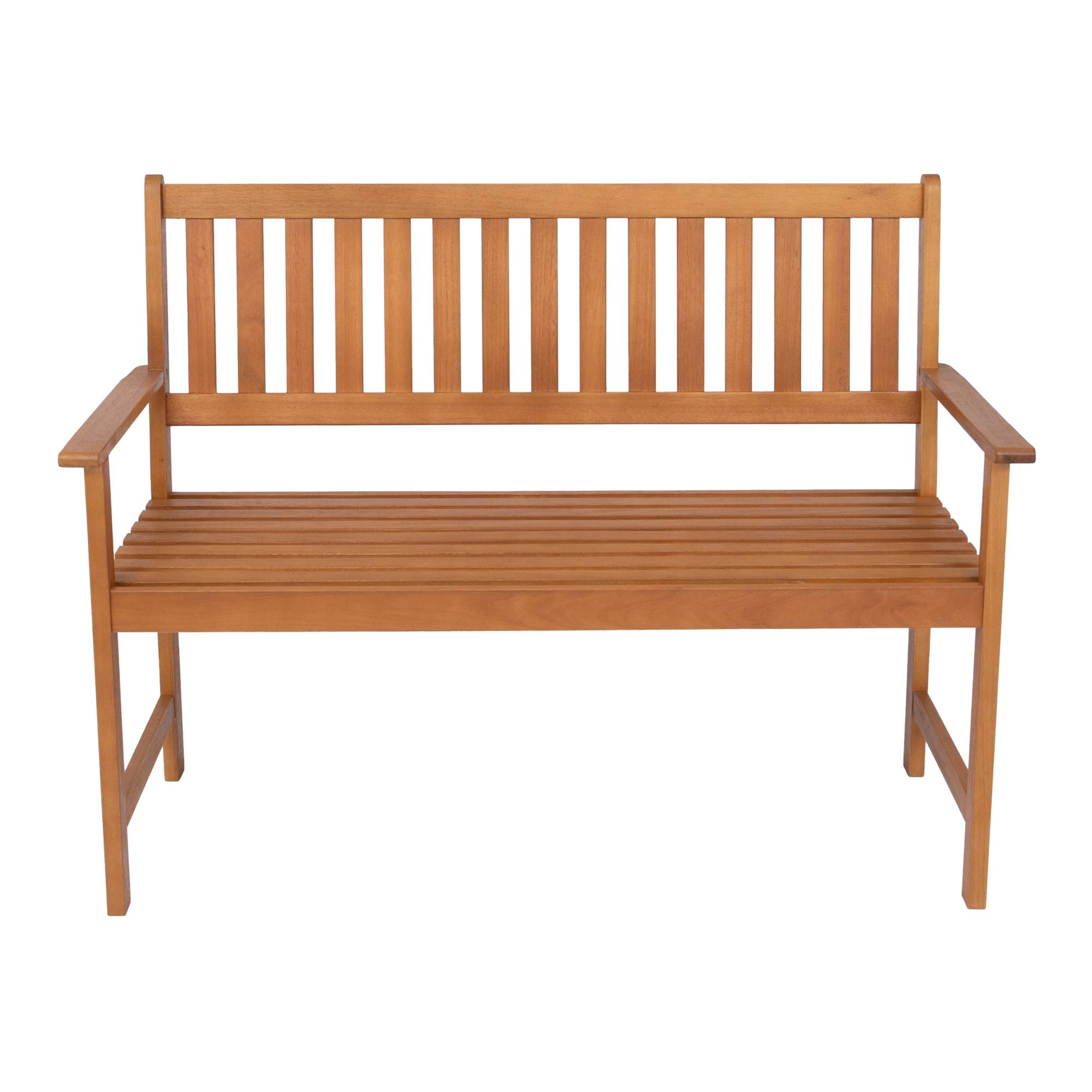 Banc de jardin pour 2 personnes Canzano bois d'eucalyptus 120 x 58 x 90 cm [en.casa] - Image 3