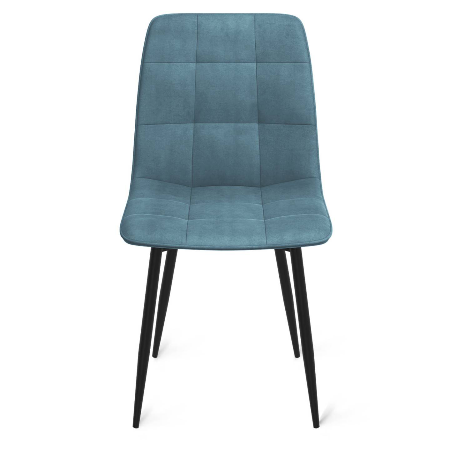 Lot de 6 chaises MILA en velours mix color pastel bleu x2, gris foncé x2, gris clair, rose - Image 3