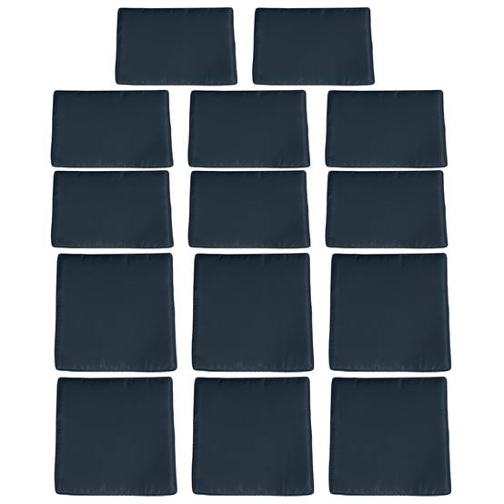 Lot de 14 Housses de Rechange Coussins Salon de Jardin - 6 Housses Coussin d'assise, 8 Housses Coussin Dossier Bleu - Image 2