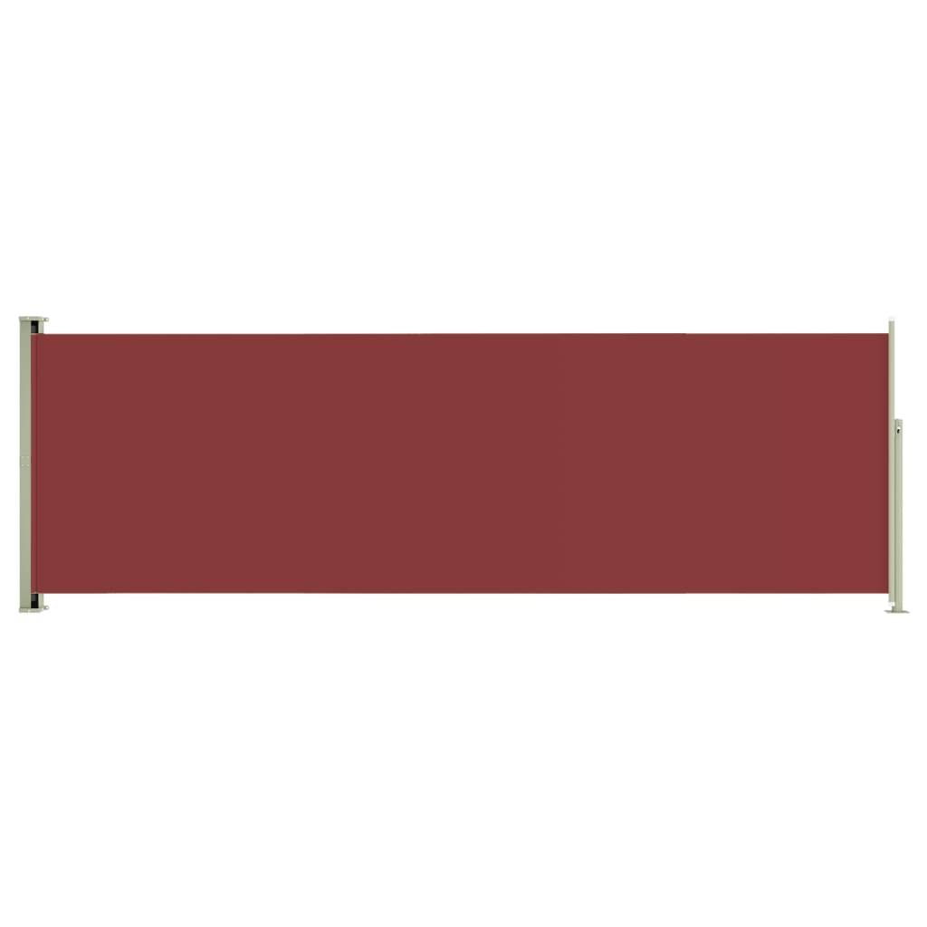 Helloshop26 - Auvent paravent store brise-vue latéral rétractable de patio jardin terrasse balcon protection visuelle écran 200 x 600 cm rouge - Image 1