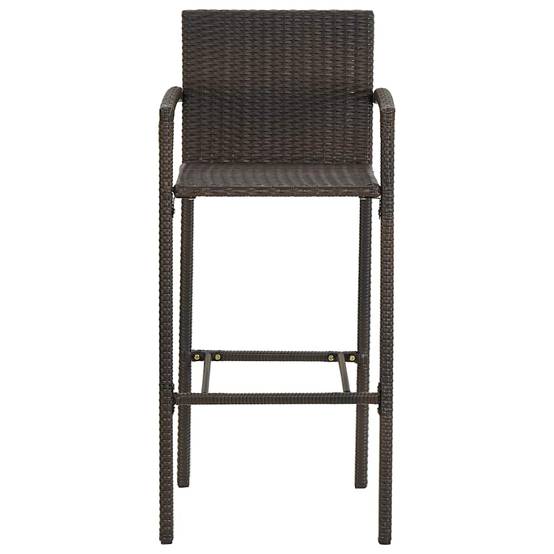 Ensemble de bar de jardin 5 pcs | Mobilier d'extérieur Résine tressée Marron Maison Chic - Image 9