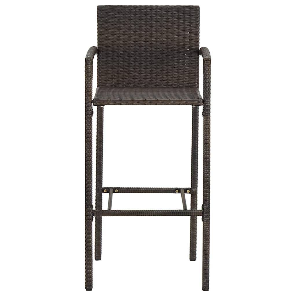 Ensemble de bar de jardin 5 pcs | Mobilier d'extérieur Résine tressée Marron Maison Chic - Image 9