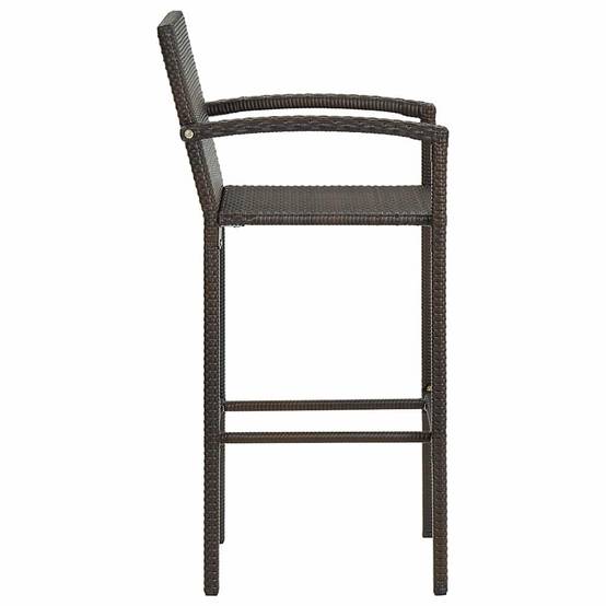 Ensemble de bar de jardin 5 pcs | Mobilier d'extérieur Résine tressée Marron Maison Chic - Image 10