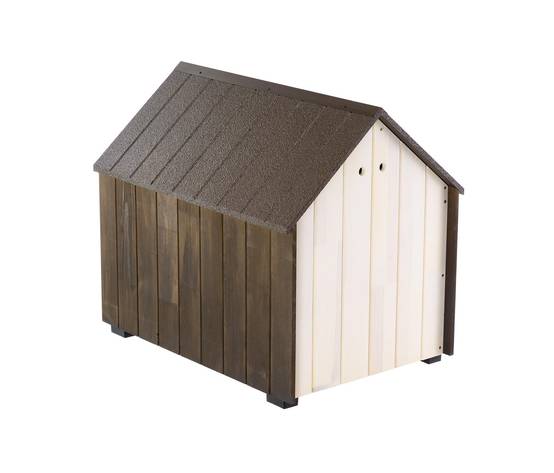 Ferplast - Niche d'extérieur, KOYA SMALL Maison pour Chiens en Bois FSC avec Peinture non Toxique, Trous d'aération, Pieds Isolants - Image 5