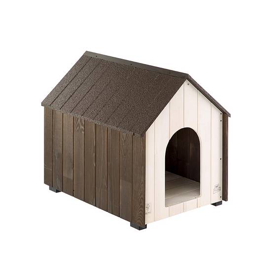 Ferplast - Niche d'extérieur, KOYA SMALL Maison pour Chiens en Bois FSC avec Peinture non Toxique, Trous d'aération, Pieds Isolants - Image 1
