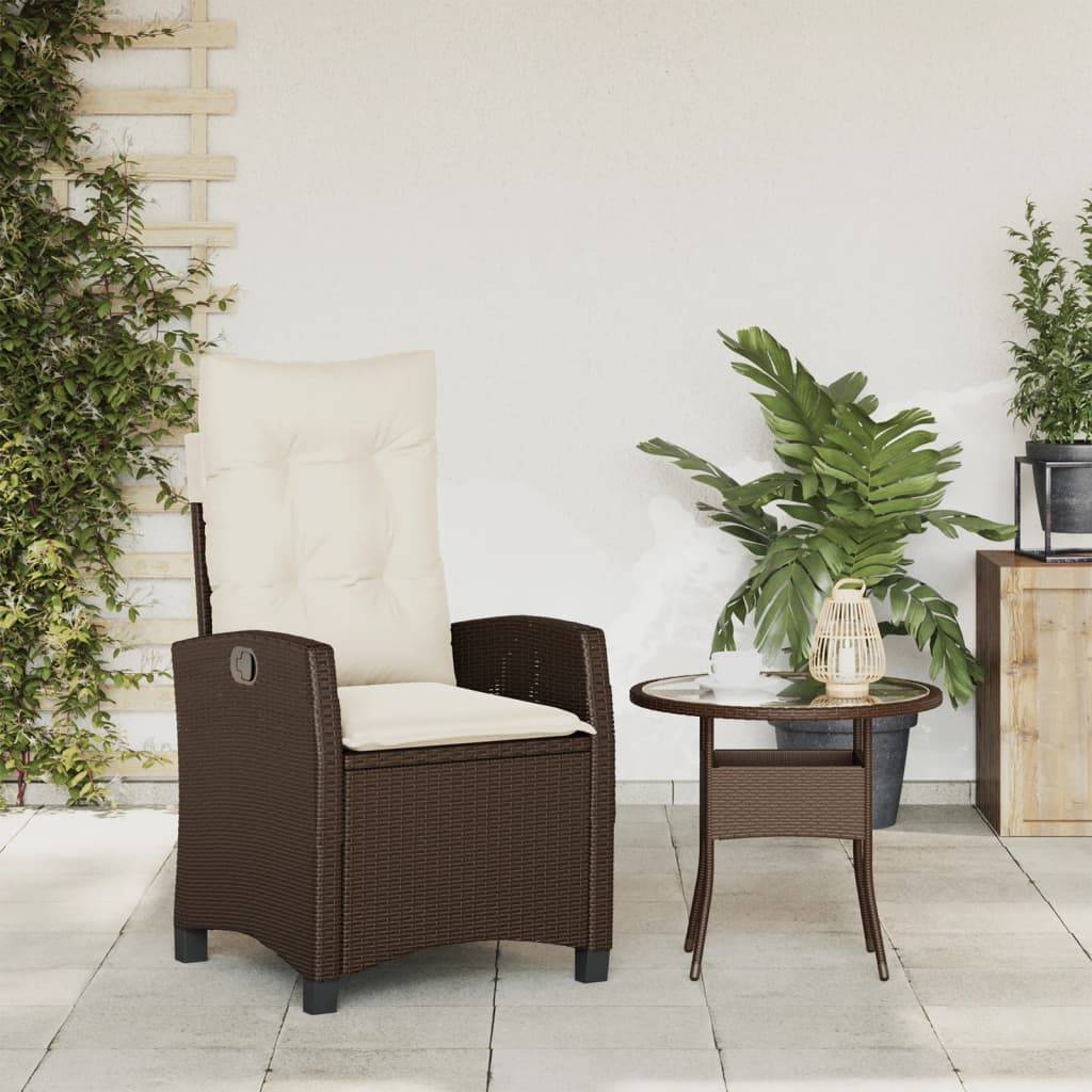 ComfortXL - Fauteuil de Jardin Relax Résine Tressée Dossier Inclinable pour Balcon Terrasse Marron – ComfortXL Outdoor Living - Image 3