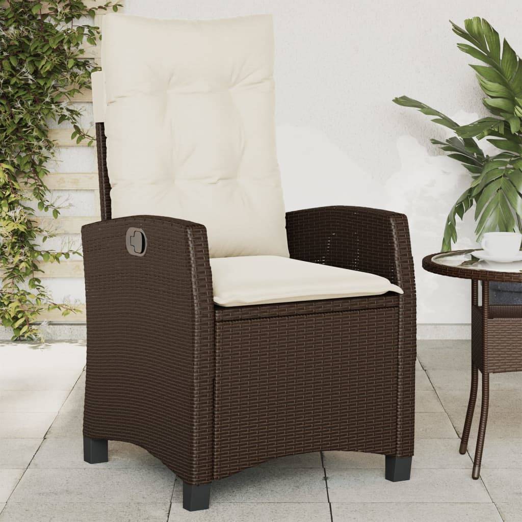 ComfortXL - Fauteuil de Jardin Relax Résine Tressée Dossier Inclinable pour Balcon Terrasse Marron – ComfortXL Outdoor Living - Image 1