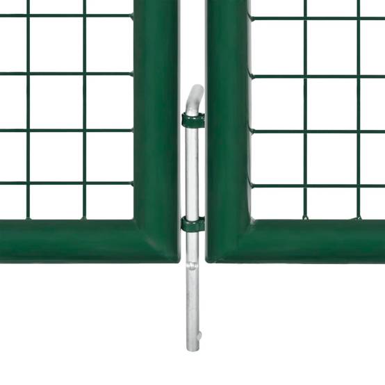 Portail de Jardin Grillagé Acier Galvanisé Robuste pour Clôture Extérieure Vert 390x75 cm – ComfortXL Outdoor Living - Image 4